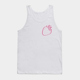 Pocket Strawberry - Pink Tank Top